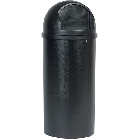 Rubbermaid Commercial 25 gal Round Indoor Plastic Can, Black, Polyethylene; Plastic RCP817088BK